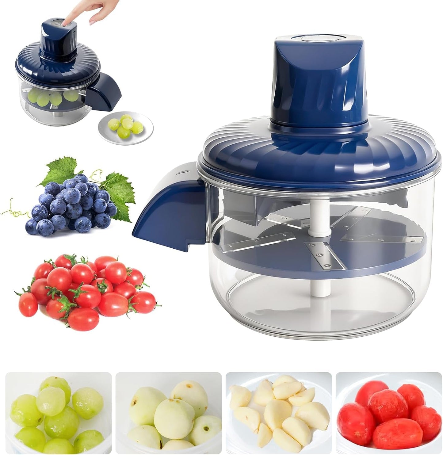 Electric Grape Peeling Machine, 3 in 1 Automatic Automatic Small Fruit Peeling Tool Garlic Peeler Machine for Grapes Garlic Tomato Dates Plums Olives